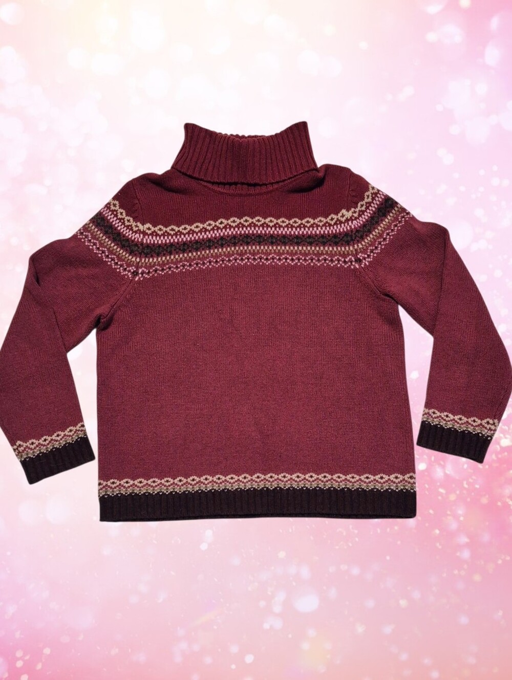 Eddie Bauer 100% Wool Turtleneck Sweater Size Large